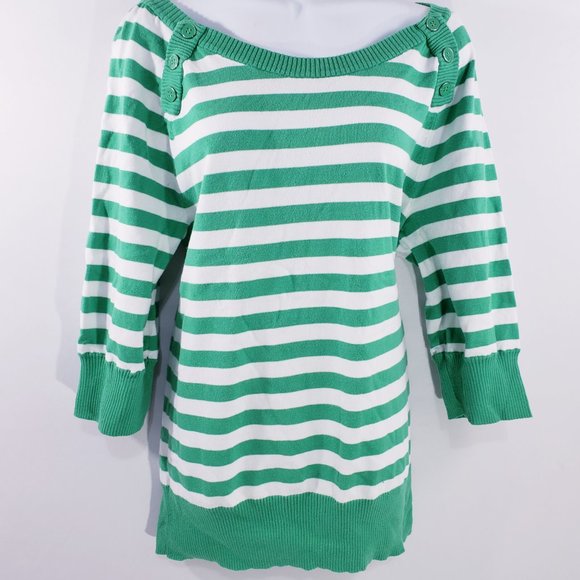 Lane Bryant Womens Sweater 14/16 Green‎ Boat Neck S - Picture 5 of 7